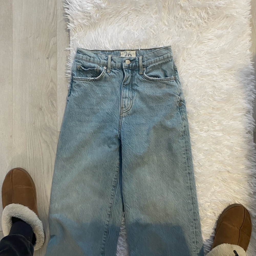 FREE PEOPLE🌸Wide leg straight jeans - Picture 6 of 10
